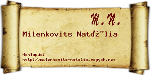 Milenkovits Natália névjegykártya